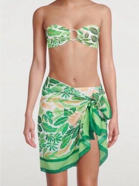 Solid and Striped  the Pareo leaf palm print